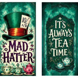 Mad Hatter Tea Time Storybook-Inspired Adult Tabardo
