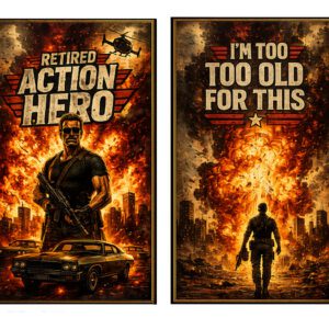 Retired Action Hero Movie-Inspired Adult Tabardo
